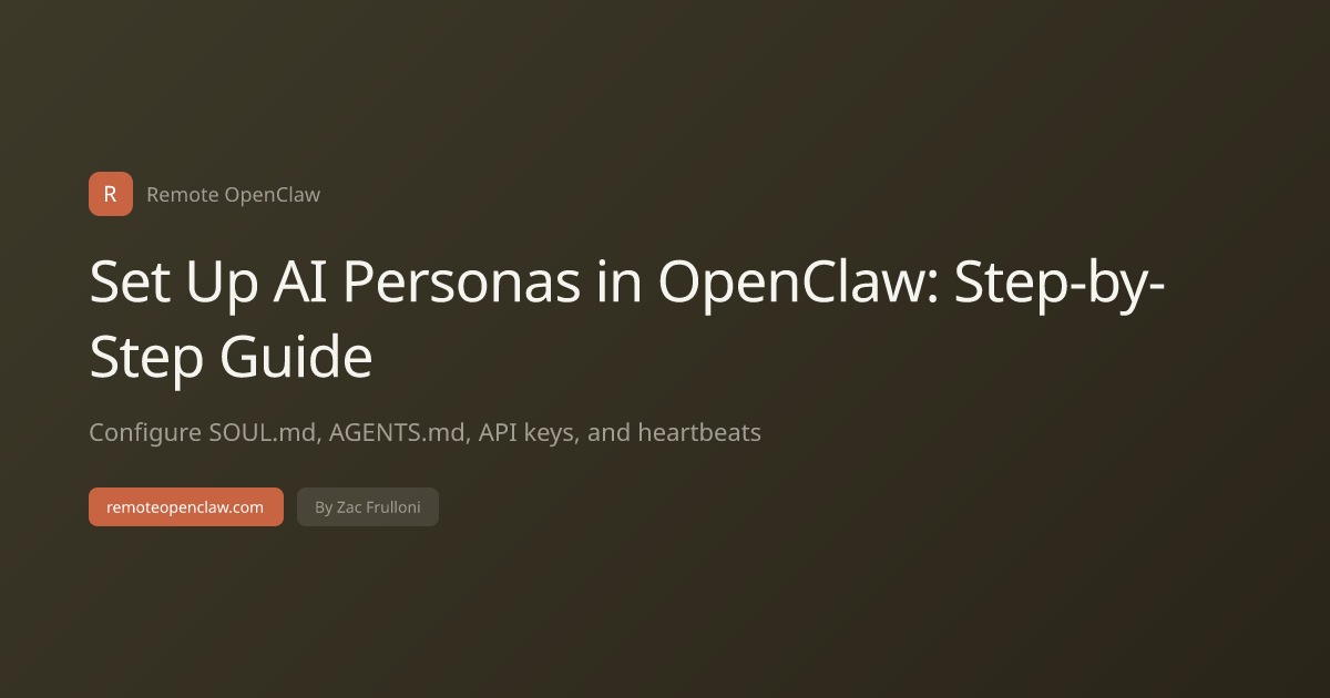 Set Up AI Personas in OpenClaw: Step-by-Step Guide