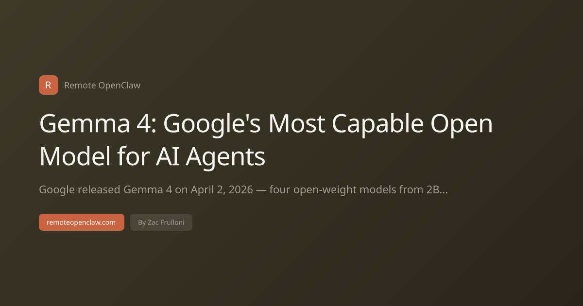 Gemma 4: Google's Most Capable Open Model for AI Agents