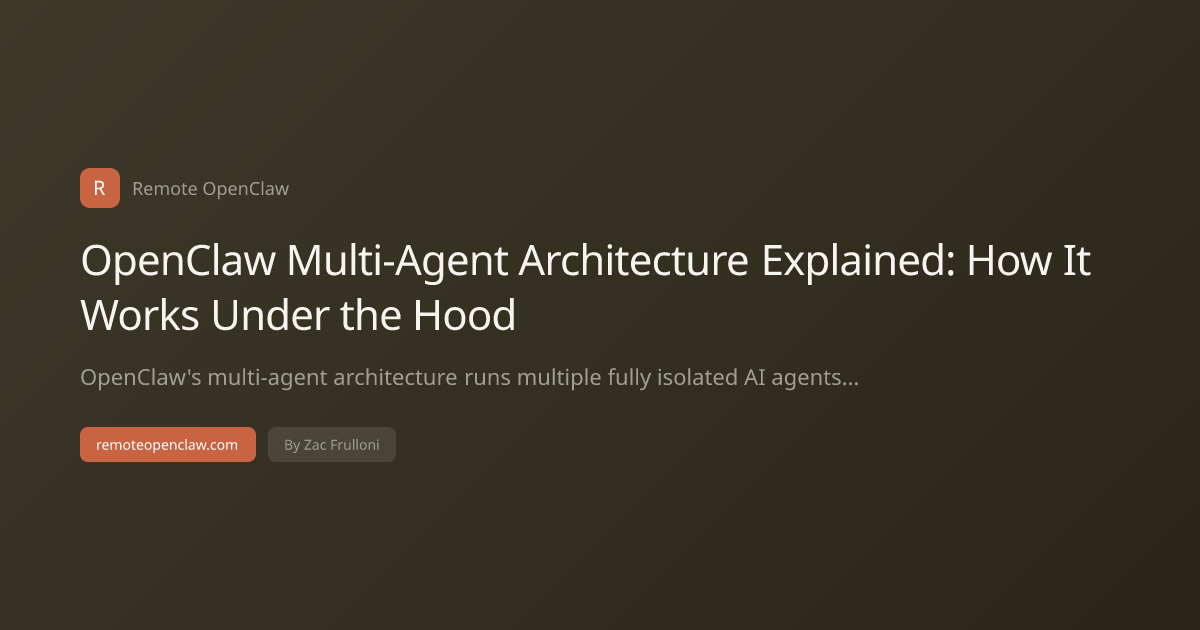 OpenClaw Multi-Agent Architecture Explained: How It Works Under the Hood