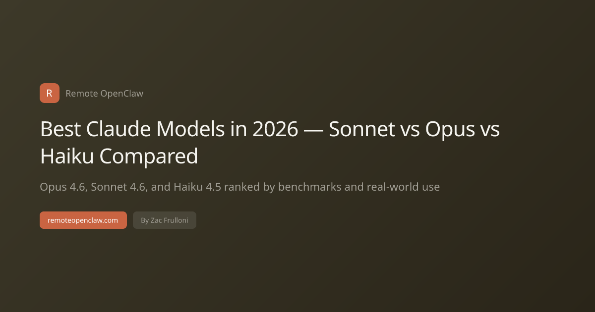 Best Claude Models in 2026 — Sonnet vs Opus vs Haiku Compared