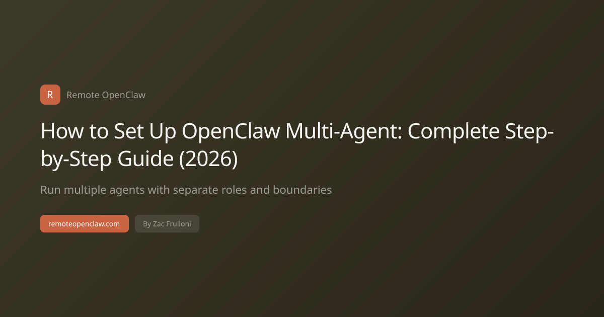 How to Set Up OpenClaw Multi-Agent: Complete Step-by-Step Guide (2026)