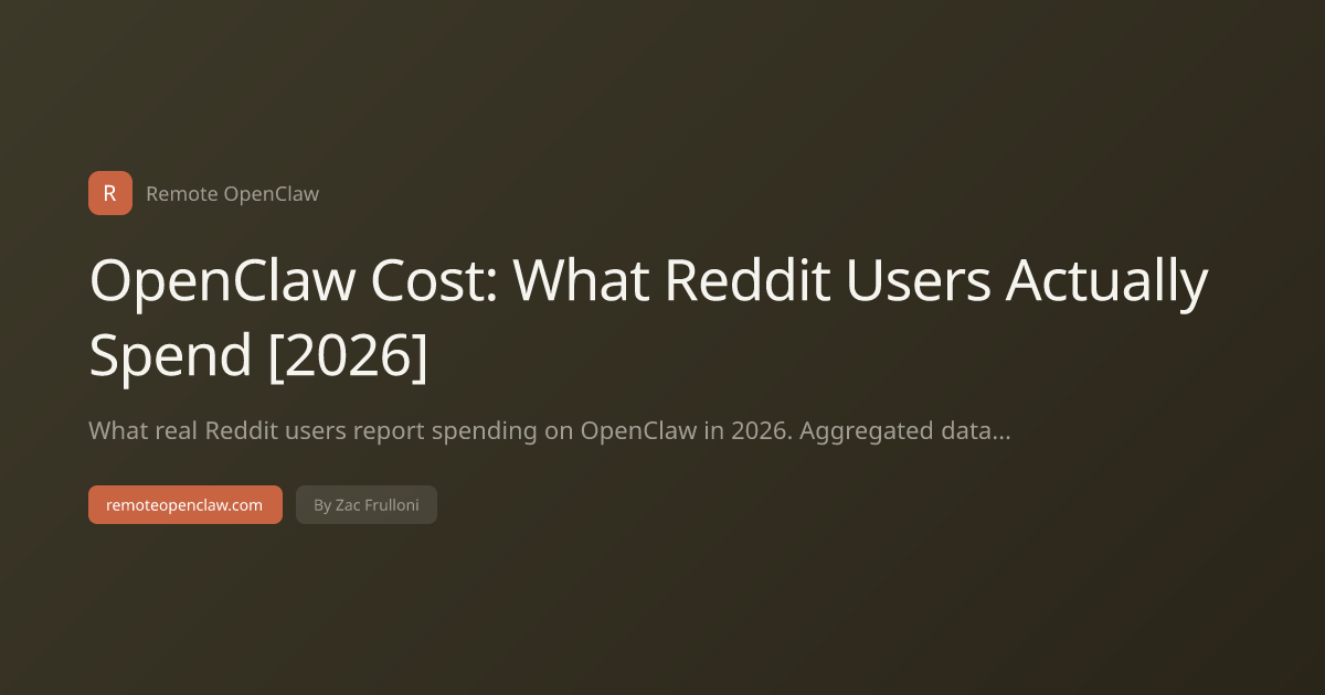 OpenClaw Cost: What Reddit Users Actually Spend [2026]