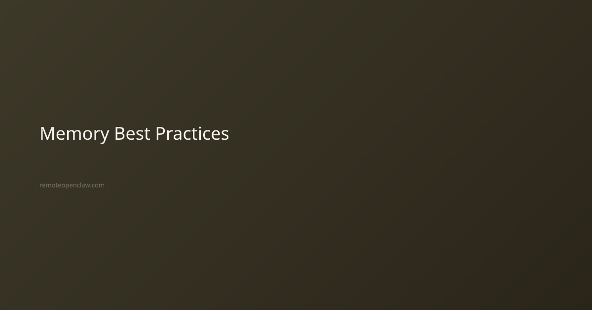 Stats: 3 Sources Memory Loss Causes; Daily Backup Frequency; Monthly Audit Cycle; Docker Volume Mount Required