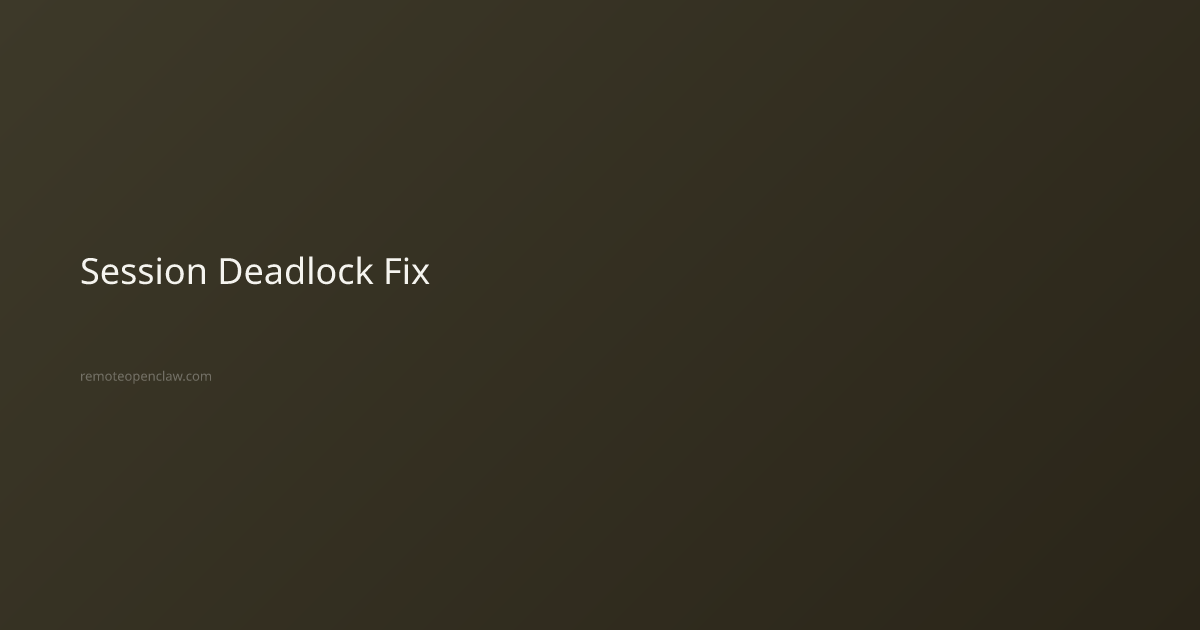 Stats: Tool Call Deadlock Cause; Clear Files Fix Method; Timeout Prevention Setting; No Restart Alone Won't Fix